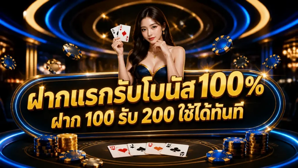 ฝากแรกรับโบนัส 100%
