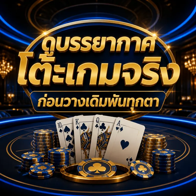 ดูบรรยากาศโต๊ะเกมจริงก่อนวางเดิมพันทุกตา